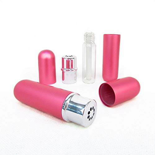 Set of 3 Pink, Red, & Copper Color Empty Essential Oil Personal Inhaler ...