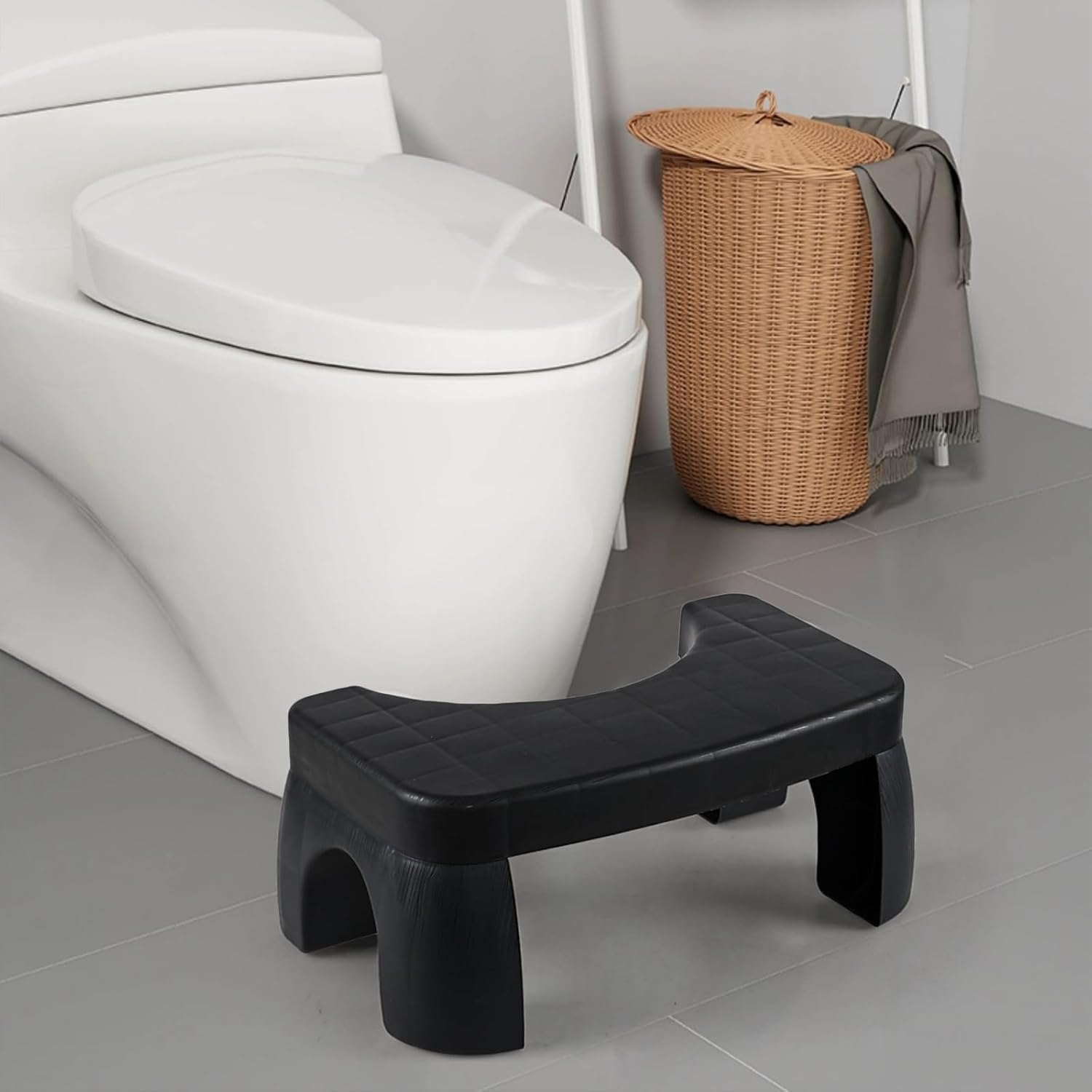 Set of 3 Plastic Toilet Stool for Bathroom, Portable Squatting Potty ...