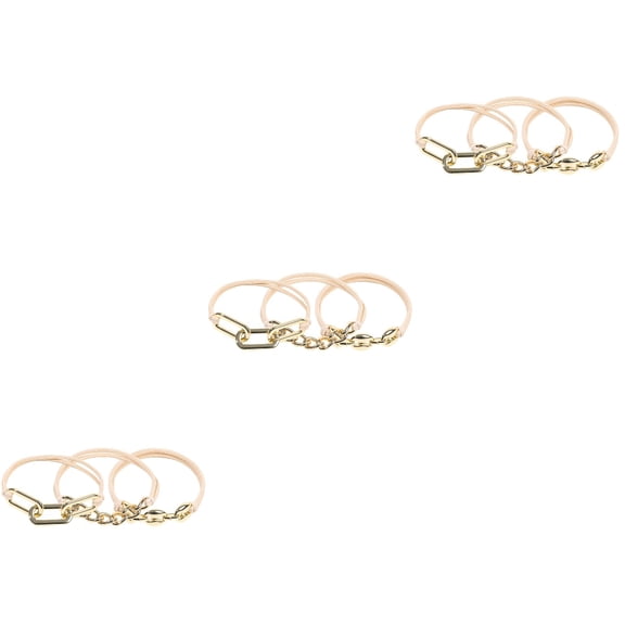 Set of 3 Ponytail Holder Hair Ties Accessories for Women Women's Miss