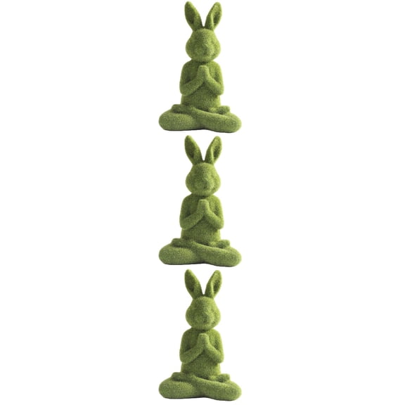 Set of 3 Rabbit Plush Toy Stuffed Animal Plushies Doll Rabbits Green