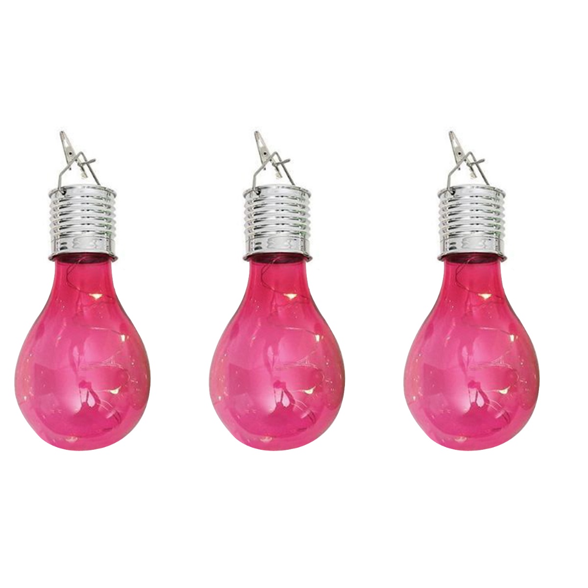 Set of 3 Rechargable D Batteries Pendent Light LED Bulb Mexican Tile