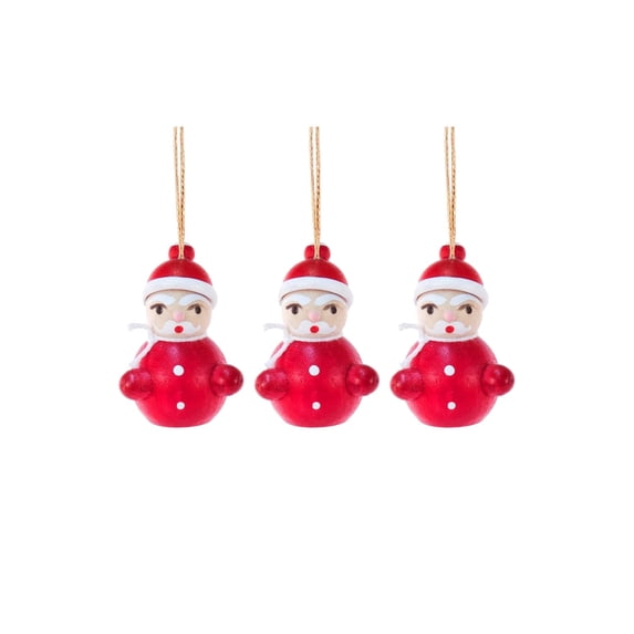Alexander Taron 199-409-5 DREGENO Ornaments - Set of 3 Small Santa Clause, Multi Color