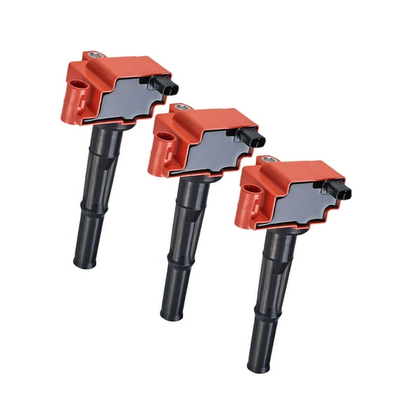 Set of 3 Red Color Ignition Coil Compatible with 2003 Toyota Tacoma 3.4L V Replacement for UF156 C1041