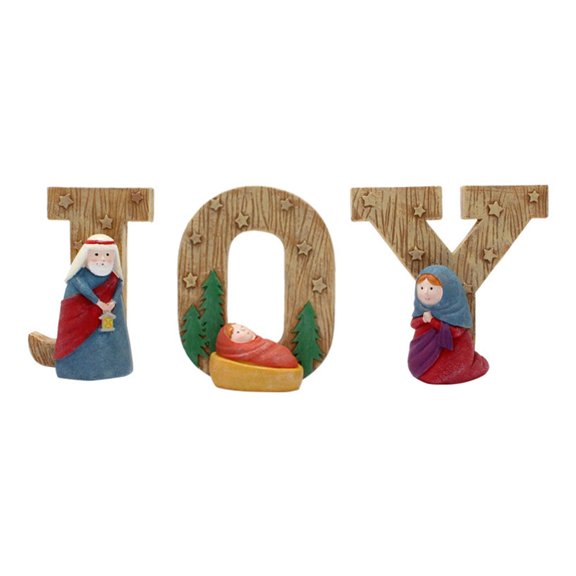 Set of 3 Resin Religious Sculptures Christian Decor Perfect Addition to Christmas Home Decorations Ornament Figurines