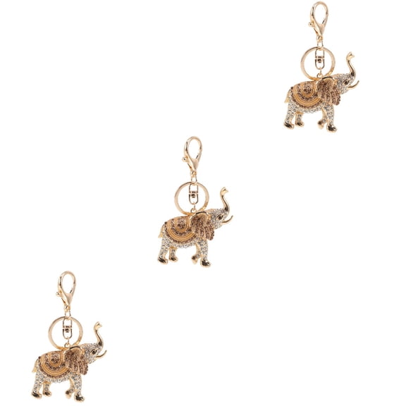 Set of 3 Rhinestones Key Ring Backpack Pendant Travel Women's