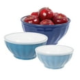 thumbnail image 1 of Set of 3 Ribbed Bowl Set with Lids - 1.6, 2.6, 3.7 Qt, 1 of 8