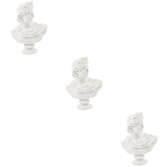 Set of 3 Roman Statue Sculpture Mythology Art Decor 14.5X11X6CM
