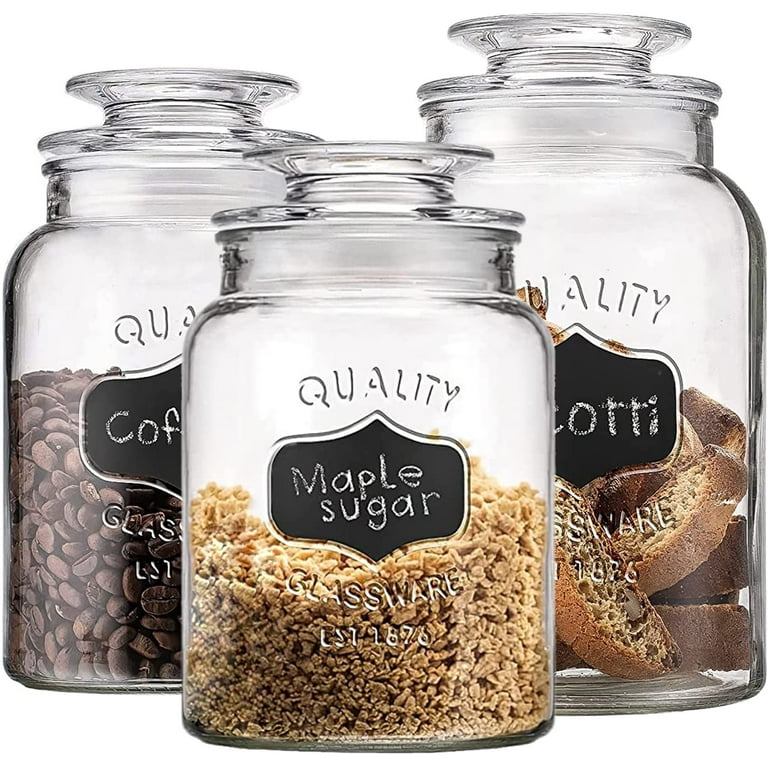 https://i5.walmartimages.com/seo/Set-of-3-Round-Clear-Apothecary-Glass-Canister-Jars-with-Chalkboard-with-Tight-Lids-for-Kitchen-or-Bathroom-Food-cookie-cracker-Storage-Containers_036ab388-9a1d-4486-a461-45e3f0e6ea22.ffbd5b66a631d05e5d5e36a576d97050.jpeg?odnHeight=768&odnWidth=768&odnBg=FFFFFF