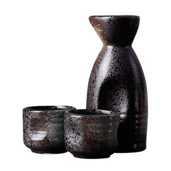 Set of 3 Sake Cups for Home and Restaurant, Ceramic Wine Pitcher for Wine and Tea Tasting