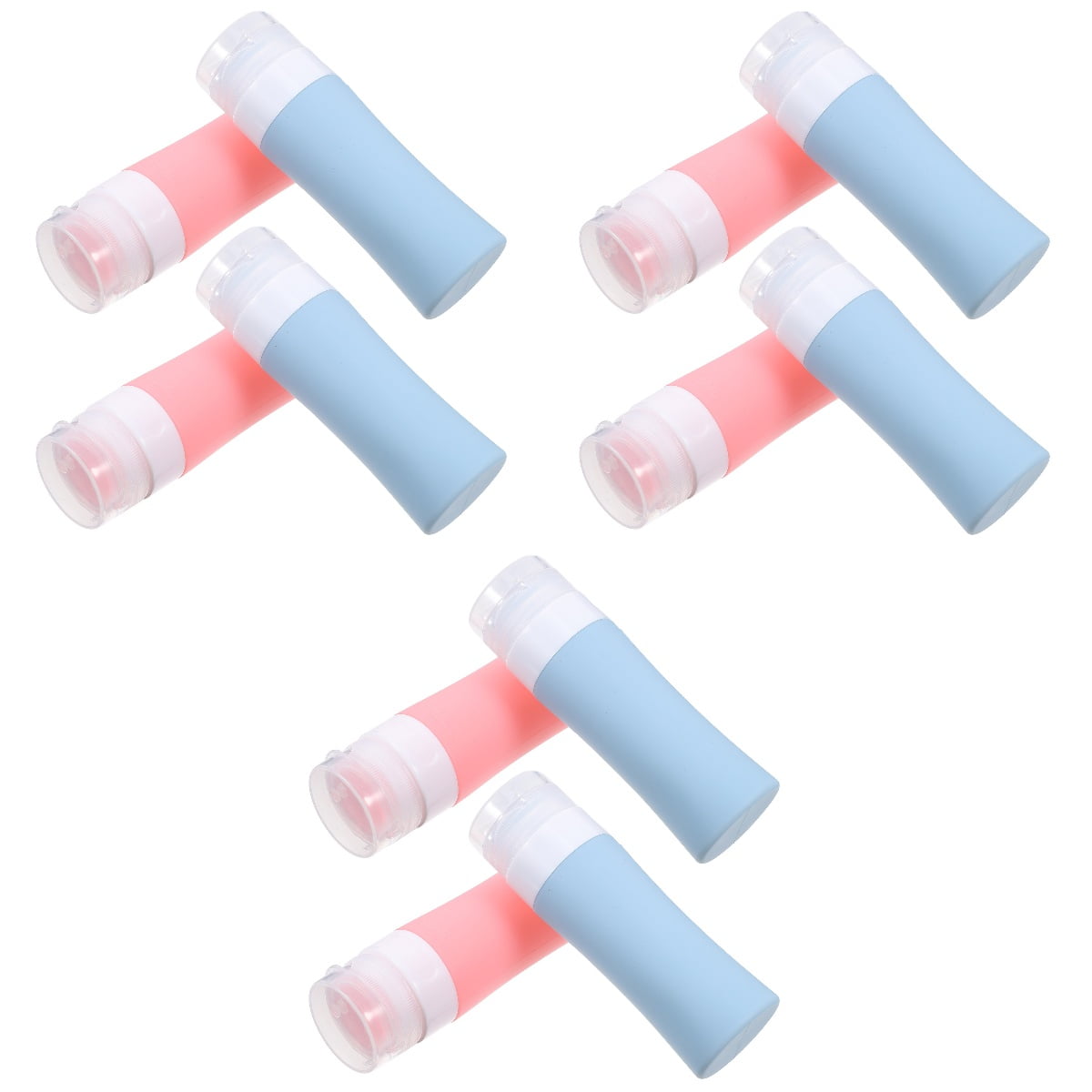 Set of 3 Separate Bottle Silicone Travel Squeeze Bottles Size Refillable Small for
