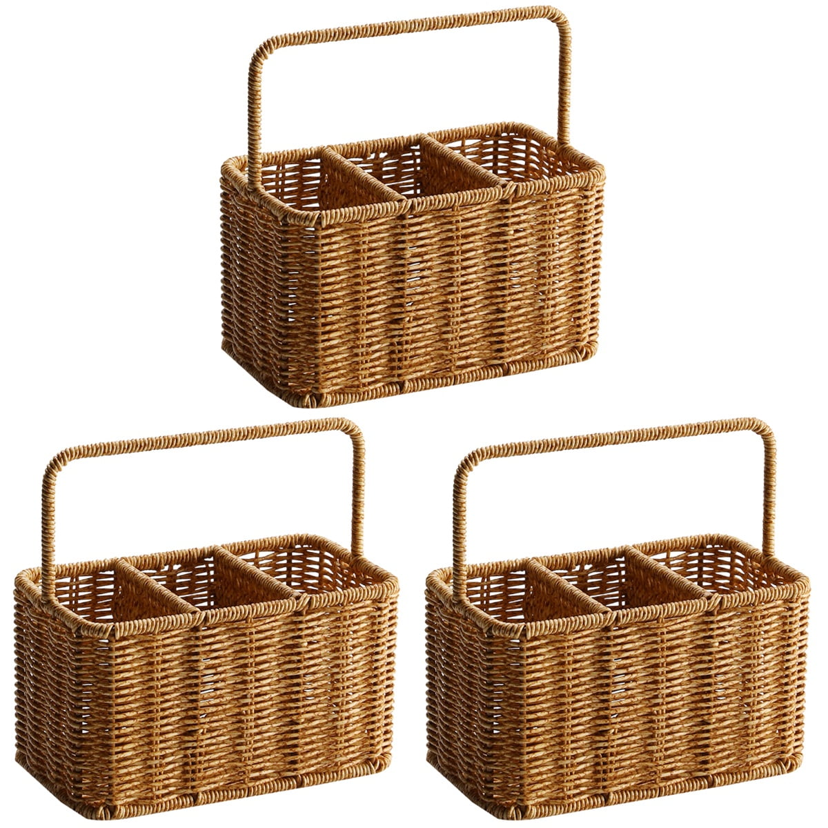 Set of 3 Separate Cutlery Storage Flatware Silverware Organizer Small