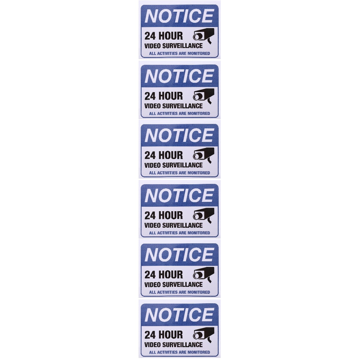 Set of 3 Sign Security Monitoring Warning Stickers Video Surveillance ...