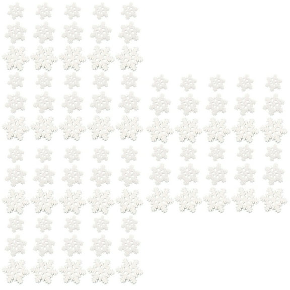 Set of 3 Small Snowflakes for Craft Inflatables Fake Balls Ornaments Bulk White