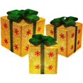 thumbnail image 1 of Set of 3 Sparkling Gift Boxes with Bows LED Lighted Christmas Home Garden Yard Art Decorations, 1 of 6