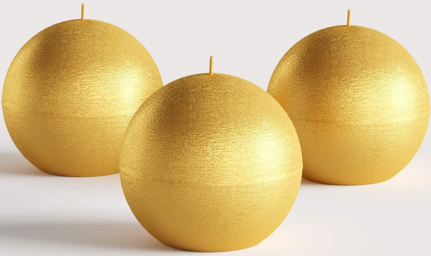 Set of 3 Sphere Ball Candles
