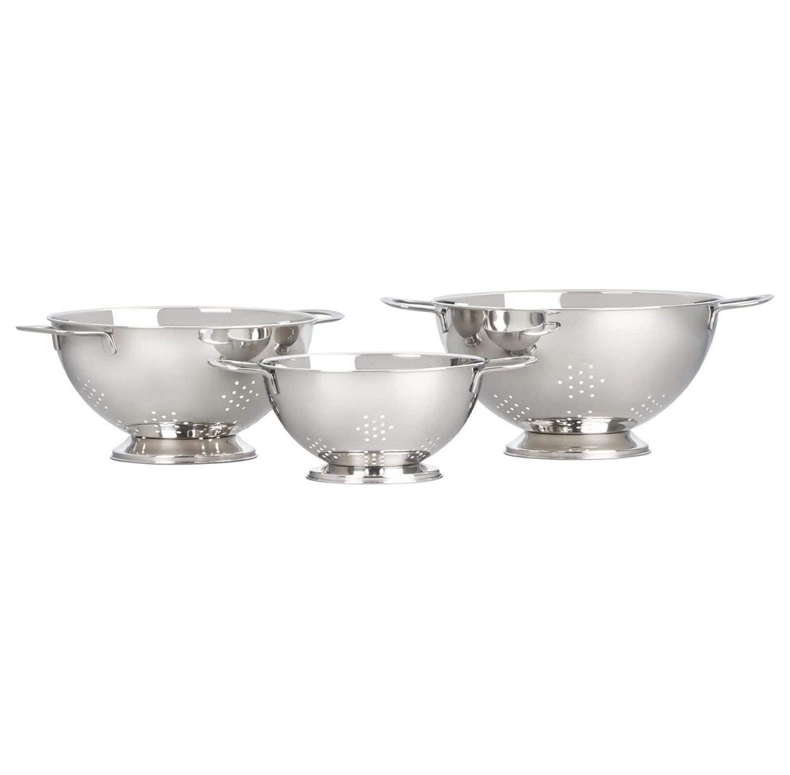 Le Creuset Large Stainless Steel Stackable Colanders Set of 3