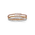 thumbnail image 1 of Set of 3 Stacking Rings with Cubic Zirconia Three Tone Rope Twist Band, 1 of 1