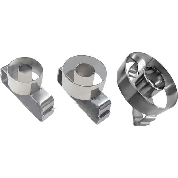 Set of 3 Stainless Steel Commercial Grade Donut Cutters - 2", 2.5", and 5"