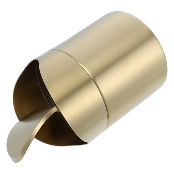 Set of 3 Stainless Steel Trash Can Automatic Table Black Bins Office Golden