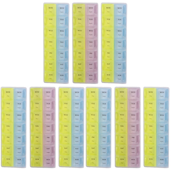 Set of 3 Storage Holder Portable Week Pill Organizer Weekly