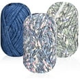 thumbnail image 1 of Set of 3 Textile Yarns for Crochet and Knitting, Knitting Yarn, Soft Yarn, Fabric T-Shirt Yarn,for Carpets, Blankets and Crafts (B), 1 of 5