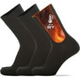 thumbnail image 1 of Unique Styles Asfoor Men’s Thermal Socks, Set of 3, Heated Winter Cold Weather Insulated Socks, Sizes 7–12, Black, 1 of 8