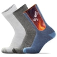 thumbnail image 1 of Unique Styles Asfoor Men’s Thermal Socks, Set of 3, Heated Cold Weather Insulated Socks for Winter, Sizes 7-12, Black, Charcoal, Navy, 1 of 6
