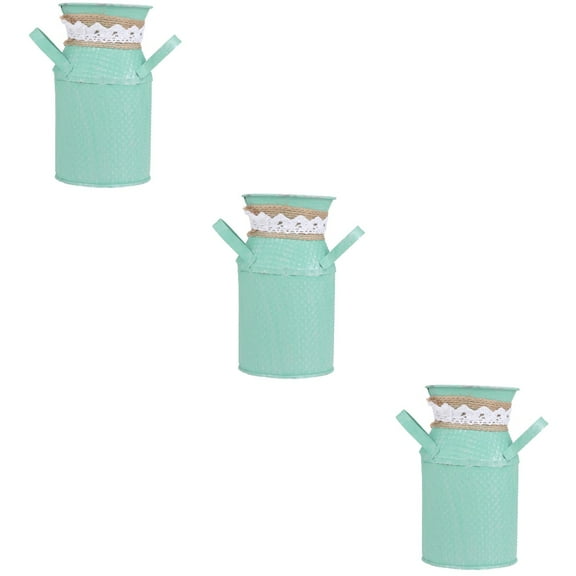 Set of 3 Tin Jug Succulent Plant Pots Creative Flowerpot Decoration