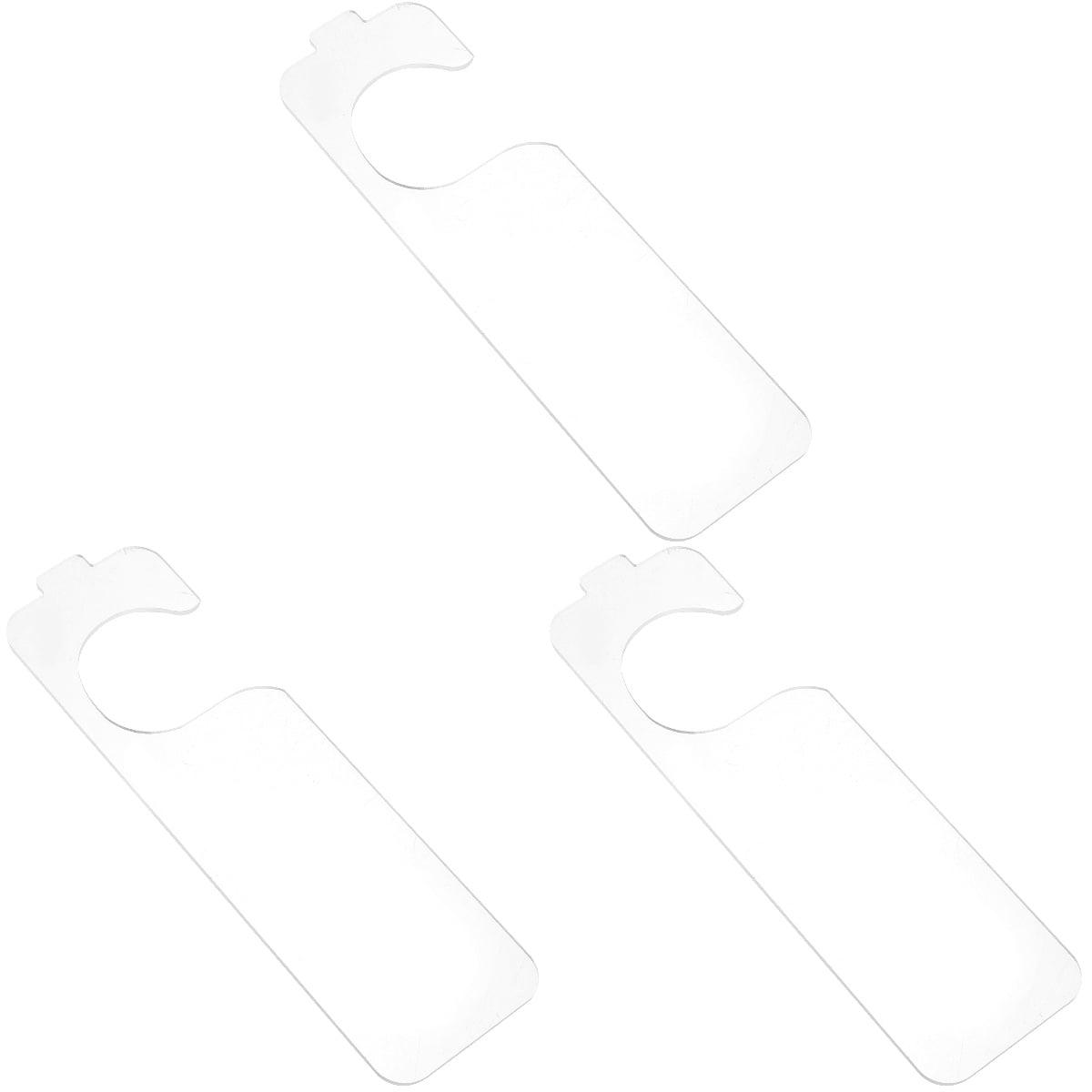 Set of 3 Transparent Acrylic Clothes Hanger Labels Coat Hangers ...