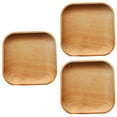 thumbnail image 1 of Set of 3 Trays Dessert Plate for Kitchen Pallet Square Tray Steak Plate Square Wooden Plate, 1 of 6