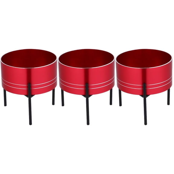 Set of 3 Decorative Plant Pots Cute Small Flower for Indoor Garden Display