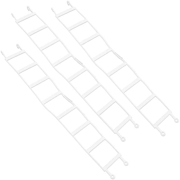 Set of 3 White Flexible Ladders for WWE & AEW Wrestling Action Figures
