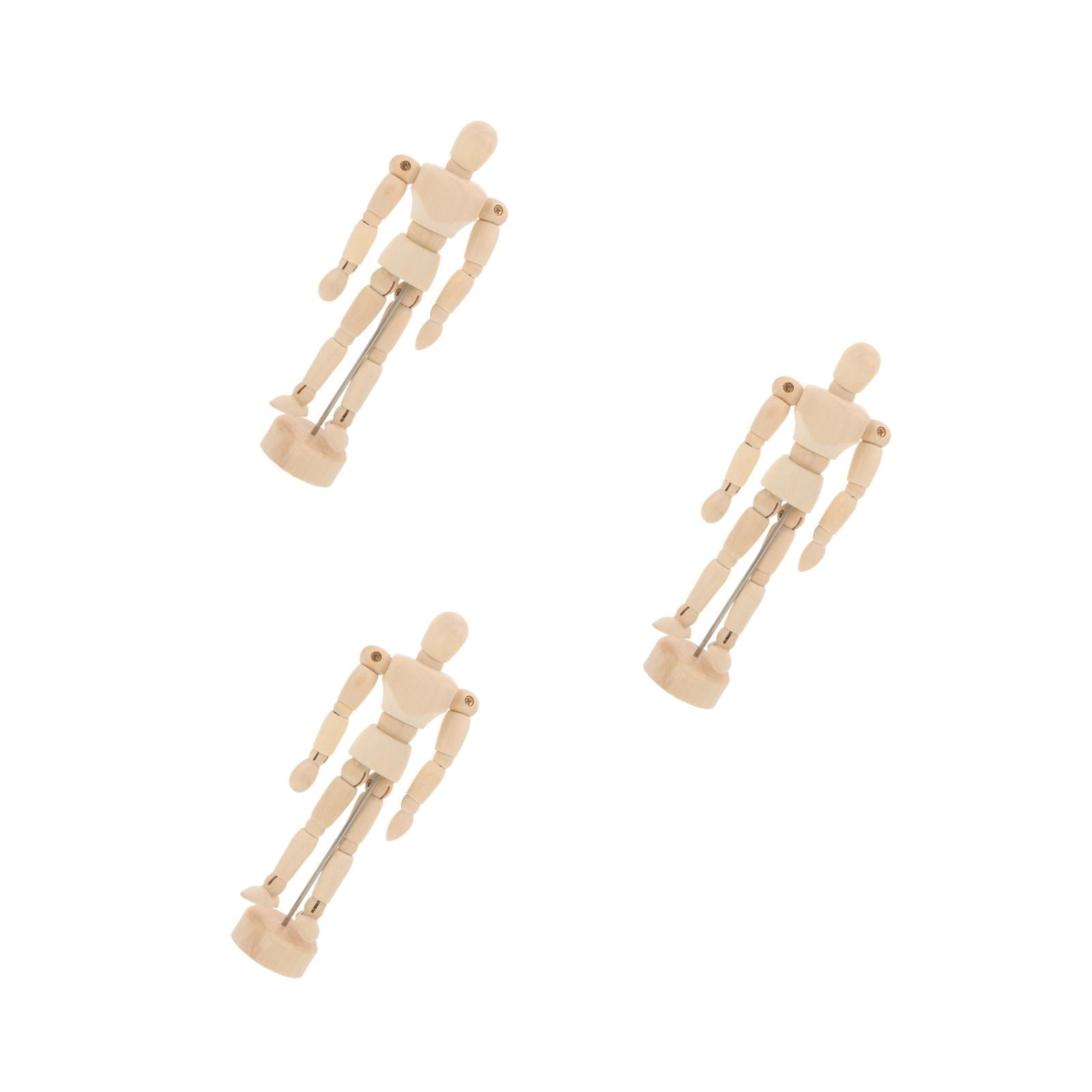 Mini Draw Set Set of 3 Wooden Accessory Mini Drawing Mannequin Artist Child Doll ...