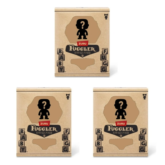 Set of 3 Zuru Fuggler Baby Fugg 3.5 Inch Plush Toy Mystery Random Assortment