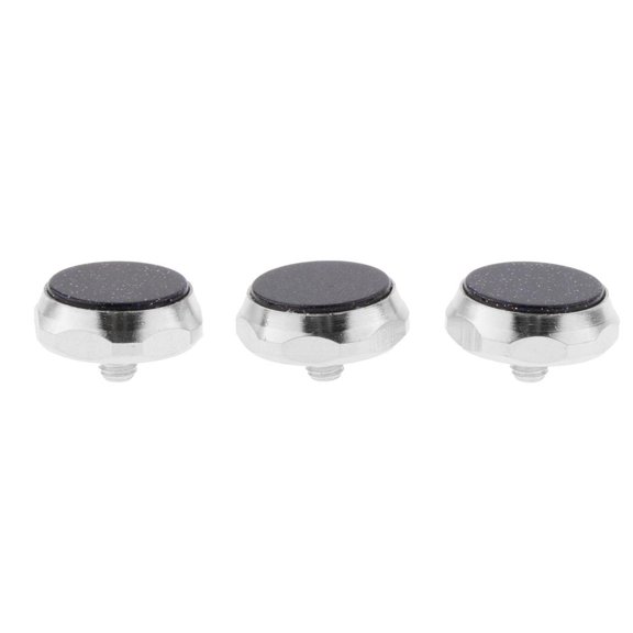Set of 3 trumpet type Finger Buttons Colorful Shell Repair Parts Caps Accessories Musical Collections, Black