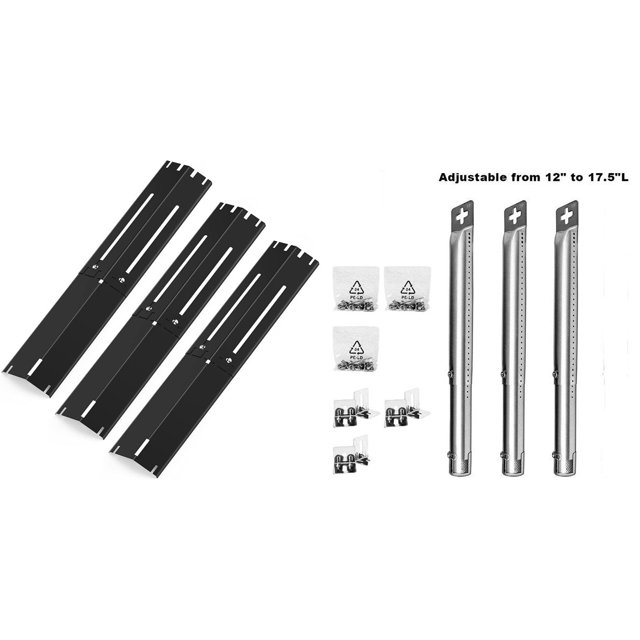 Set of 3 universal heat plates and 3 universal tube burners