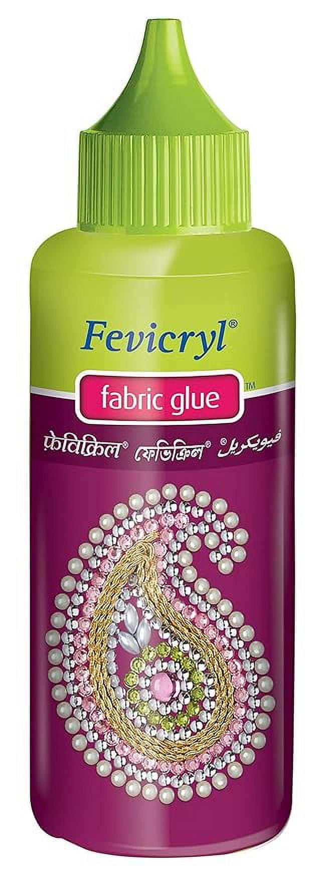 Set of 30 Fabric glue fevicryl 80 Grams Each bottle No Stitch Glue - Mirror Pieces, Patchwork, Stones, Laces, Sequins and etc
