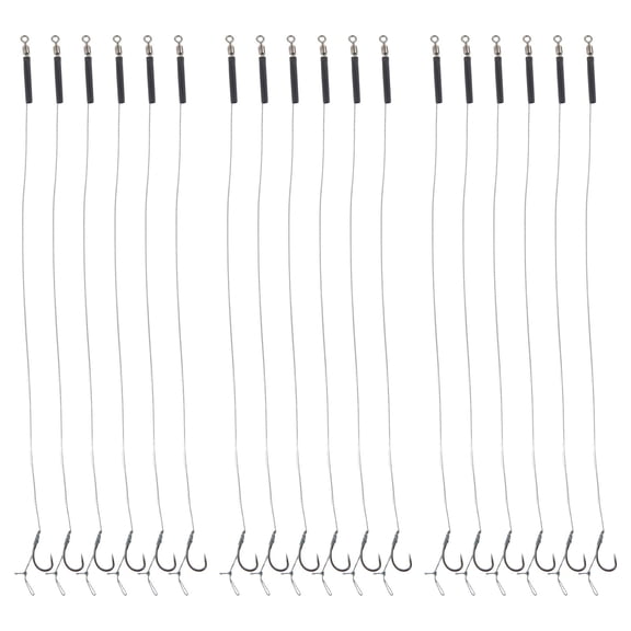 Set of 30 Hair Fishing Rigs, Barbless Hooks Sizes 6 8 10, 12lb Braid for Carp and Bait Use