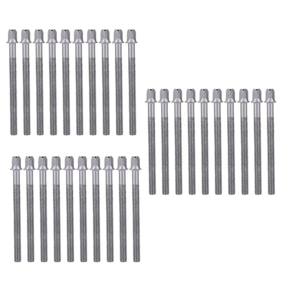 Set of 30 Percussion Drum Screws Drum Hardware Component Drum Set Screws for Secure and Stable Instrument Assembly