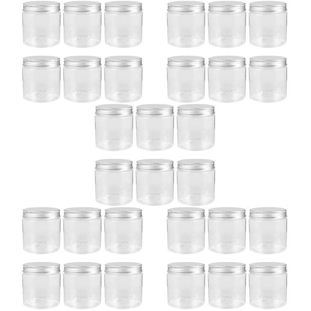 Set of 30 Regular Mouth Mini Mason Jar with Airtight Lids, Crystal Glass Storage Jars for