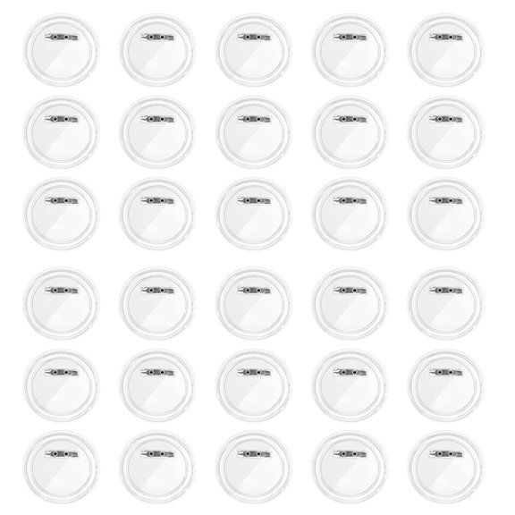 Set of 30Acrylic Button Pins,Button Pins Make Your Own Picture Badges for DIY Crafts