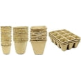 thumbnail image 1 of Set of 31 Biodegradable Eco-Friendly Peat Pots! 3" - 12 Pot Tray - Recycled Non-Bleached Peat Pots Perfect for Seed Germination!, 1 of 7