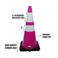 thumbnail image 1 of (Set of 32)28" RK Pink Safety Traffic PVC Cones, Black Base with Two Reflective Collar, 1 of 1