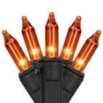 thumbnail image 1 of Northlight Mini Incandescent Halloween Lights - Orange -7' Black Wire - 35ct, 1 of 6