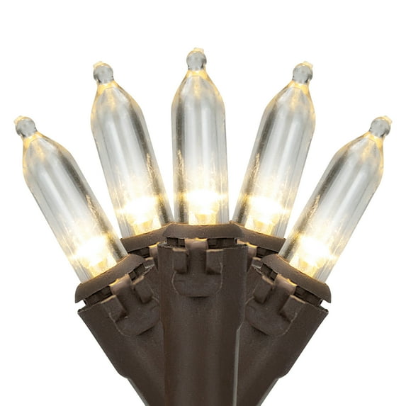 Northlight LED Mini Christmas Lights - Warm White - 11.25' Brown Wire - 35ct