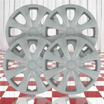 Set of 4 15" Push-on Silver Hubcaps for 2009-2013