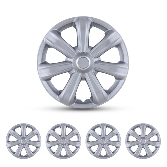 (4-Pack) 15" Universal Wheel Rims Cover Hubcaps Snap-On ABS Hub Caps Replacement for Car,Truck,SUV(15-inch,Lacquer)