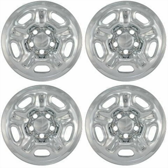 Set of 4 15 inch Chrome ABS Wheel Covers Compatible with 2005-2015 Toyota Tacoma Base Pre Runner TRD Pro X-Runner Rims