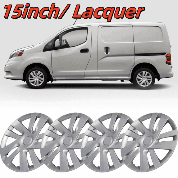 (Set of 4) 15 inch Hubcaps Wheel Rims Cover for 2013-2021 Nissan Nissan Nv200,Lacquer