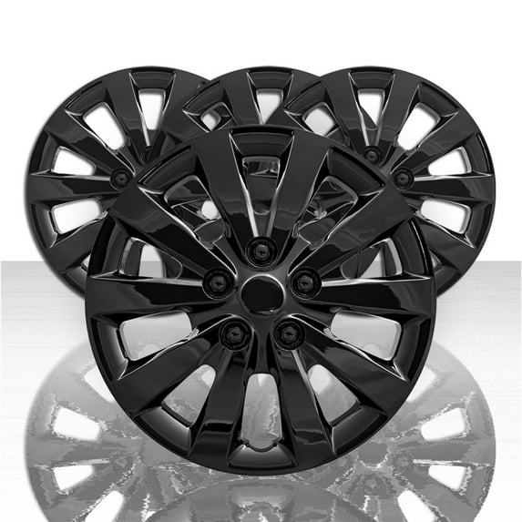 Set of 4 16" 10 Spoke Wheel Covers for 2018-2019 Toyota Camry - Gloss Black
